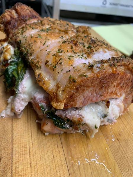 "Passion on a Plate: Pork, Mozzarella, and Spinach Sonata" ππ½οΈβ¨