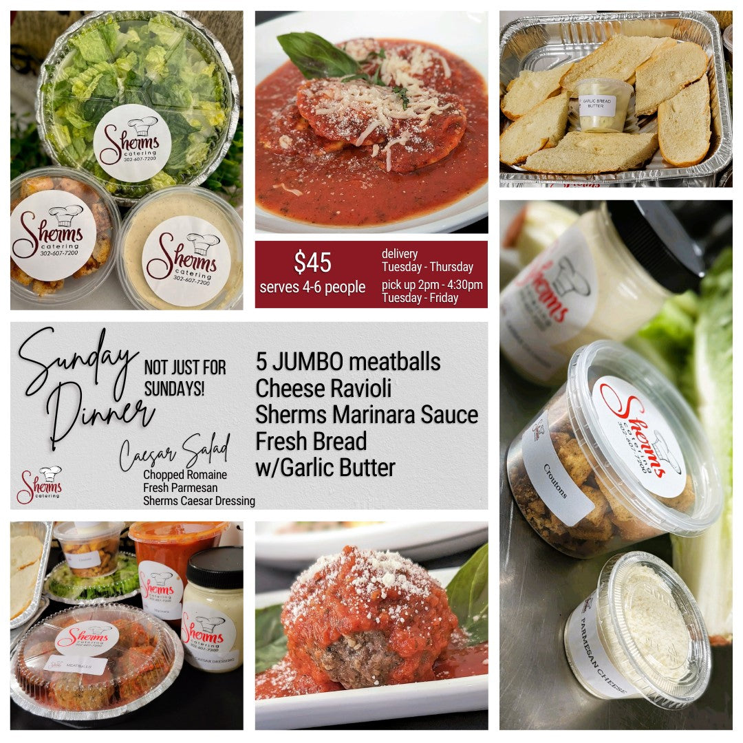 Sunday Dinner - Raviolis & Meatballs